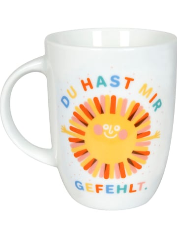 Könitz 2er-Set: Jumbotassen "Du hast mir gefehlt" in Weiß/ Gelb - 380 ml