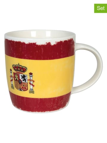 Könitz 2-delige set: mokken "Spanje" rood/geel - 400 ml