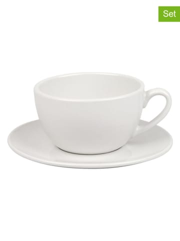Könitz 2er-Set: Kaffeetassen "Coffee Bar" in Weiß - (H)8 cm