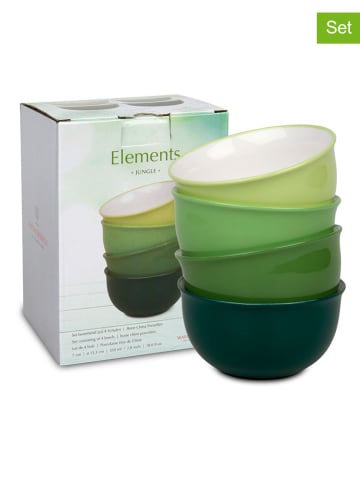 Könitz 4er-Set: Müslischalen "Elements" in Grün - Ø 13 cm