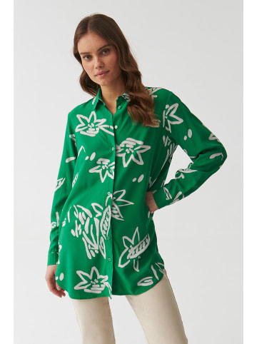 TATUUM Bluse in Grün/ Weiß