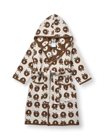 Småfolk Szlafrok w kolorze brązowo-białym