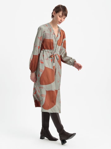 BGN Jurk grijs/rood