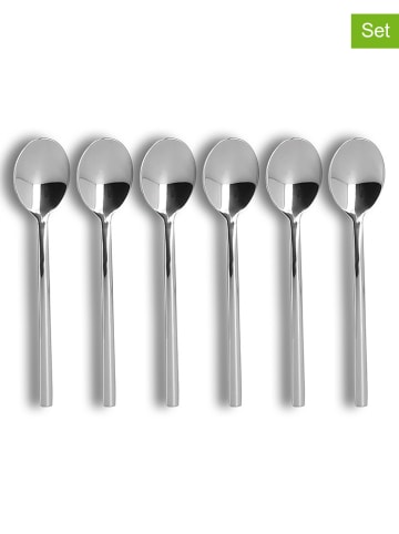 Ogo Living 6er-Set: Edelstahl-Dessertlöffel "Nature" - (L)18 cm