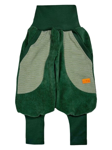 LiVi Streetjogger "Nickycord Moss Stripes" in Dunkelgrün