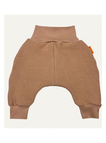 LiVi Spodnie niemowlęce "Strick Apricot" w kolorze jasnobrązowym