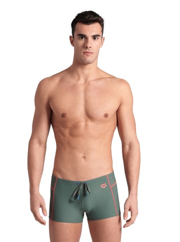 Arena Badehose in Khaki/ Orange