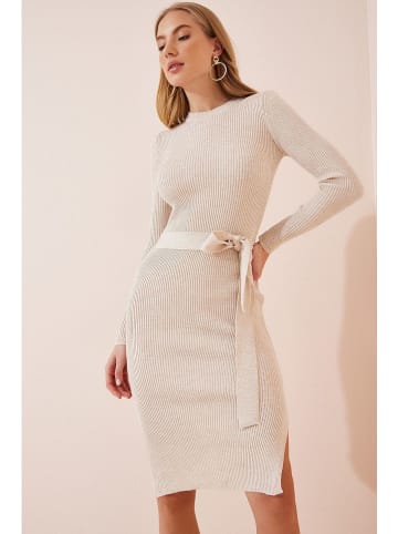 Happiness Istanbul Strickkleid in Creme
