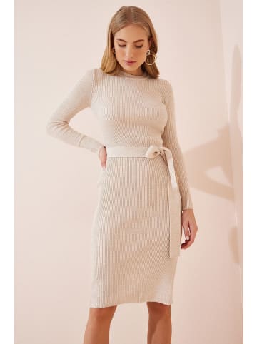 Happiness Istanbul Strickkleid in Creme