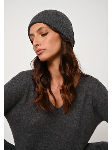 AUTHENTIC CASHMERE Kaschmir-Mütze "Scott" in Anthrazit