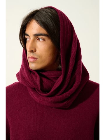 AUTHENTIC CASHMERE Kaszmirowy szal-koło "Tommy" w kolorze ciemnoczerwonym - 65 x 40 cm