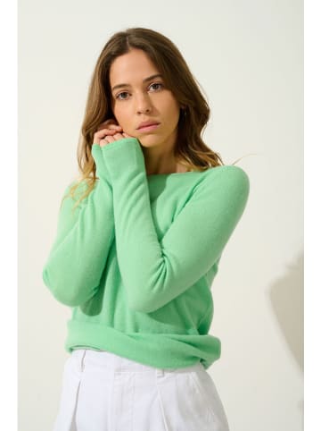 AUTHENTIC CASHMERE Kaszmirowy sweter "Epena" w kolorze zielonym