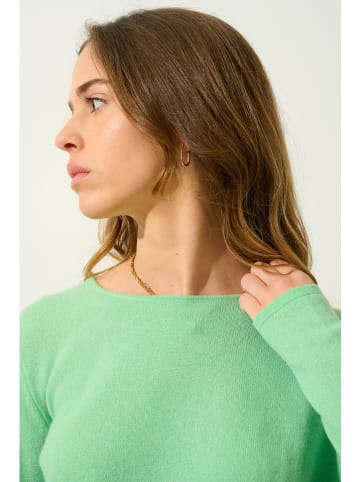 AUTHENTIC CASHMERE Kaszmirowy sweter "Epena" w kolorze zielonym