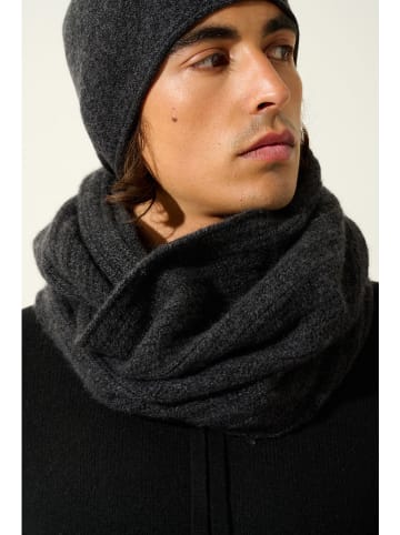 AUTHENTIC CASHMERE Kaschmir-Loop-Schal "Tommy" in Anthrazit - (L)65 x (B)40 cm