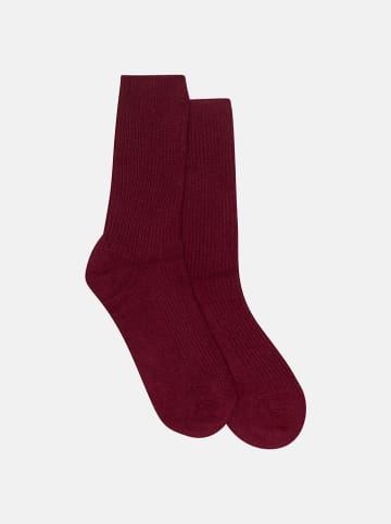 AUTHENTIC CASHMERE Kaszmirowe skarpety "Chewila" w kolorze ciemnoczerwonym