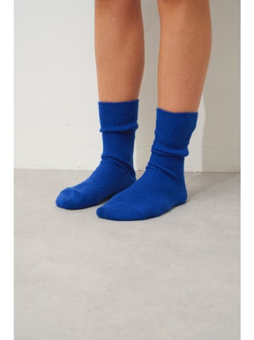 AUTHENTIC CASHMERE Kaschmir-Socken "Chewila" in Blau