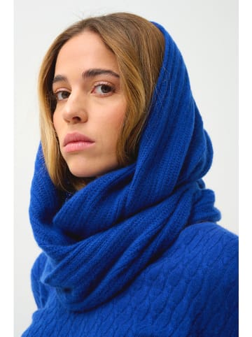 AUTHENTIC CASHMERE Kaszmirowy szal-koło "Tommy" w kolorze niebieskim - 65 x 40 cm