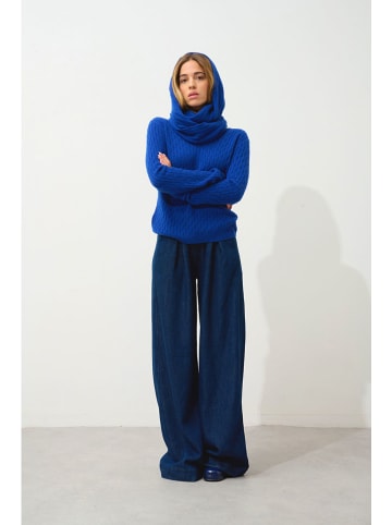 AUTHENTIC CASHMERE Kaschmir-Loop-Schal "Tommy" in Blau - (L)65 x (B)40 cm