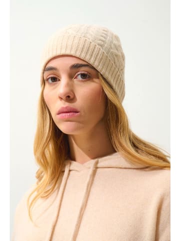 AUTHENTIC CASHMERE Kaszmirowa czapka "Scott" w kolorze beżowym