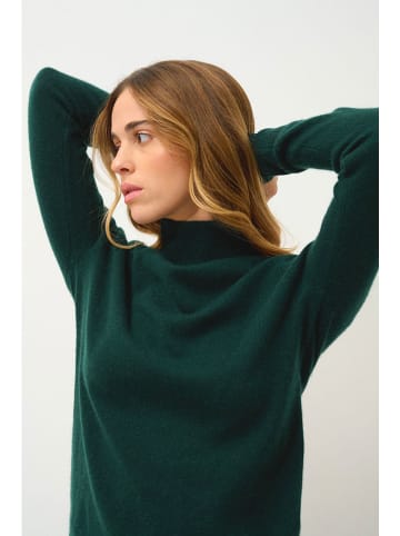 AUTHENTIC CASHMERE Kasjmieren trui "Eileen" donkergroen