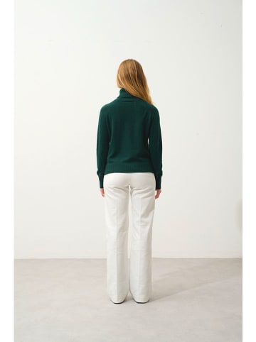 AUTHENTIC CASHMERE Kaschmir-Rollkragenpullover "Cassy" in Dunkelgrün