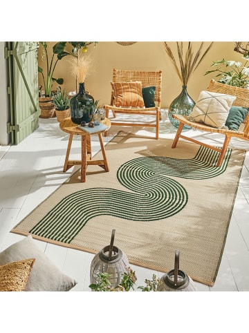 Nazar Indoor-/ Outdoor-Teppich "Capri" in Grün/ Creme