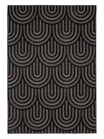 Nazar Kurzflor-Teppich "Santorini" in Schwarz
