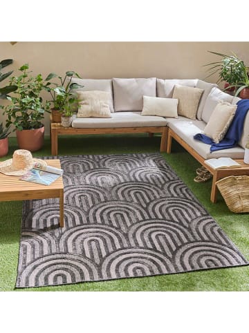Nazar Kurzflor-Teppich "Santorini" in Schwarz