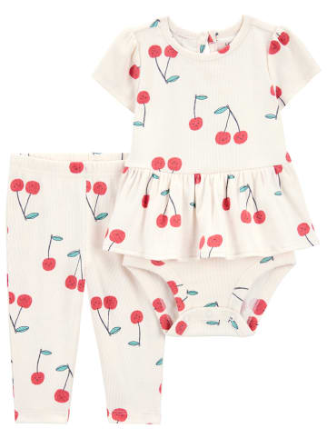 carter's 2tlg. Outfit in Creme/ Rot