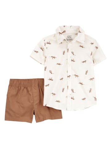 carter's 2-delige outfit crème/lichtbruin