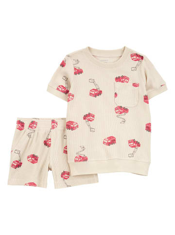 carter's 2tlg. Outfit in Beige/ Rot