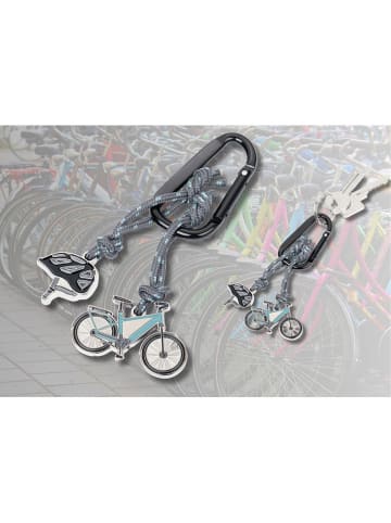Troika Sleutelhanger "E-Bike" grijs/zwart/petrol