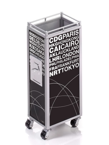 Troika Stifteköcher ''Mini Trolley'' in Schwarz - (B)5,1 x (H)12,5 x (T)3,7 cm