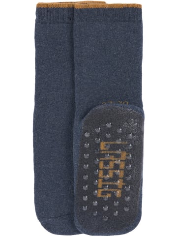 Lässig 2er-Ser: ABS-Socken in Dunkelblau/ Grau