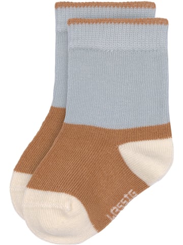 Lässig 3er-Set: Babysocken in Hellblau/ Hellbraun