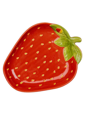 Clayre & Eef Serveerschaal rood - (H)23 x Ø 18,5 cm