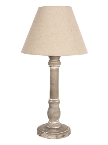 Clayre & Eef Tischleuchte in Hellbraun/ Beige - (H)45 cm - Ø 23 cm - (H)45 cm - Ø 23 cm