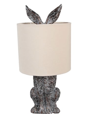 Clayre & Eef Tischleuchte in Braun/ Creme - (H)42 cm - Ø 20 cm