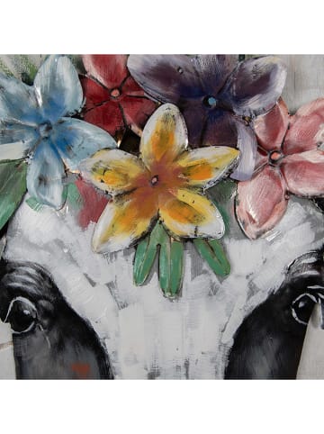 Clayre & Eef Druk na drewnie "Kuh" - 80 x 80 cm