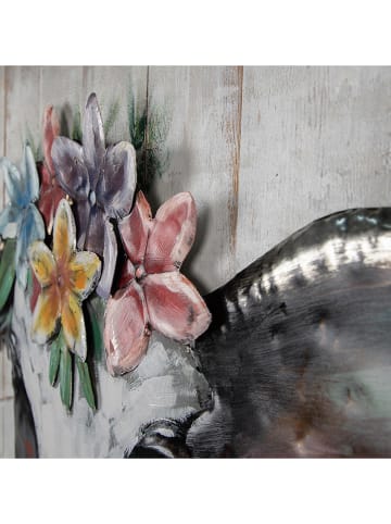 Clayre & Eef Druk na drewnie "Kuh" - 80 x 80 cm
