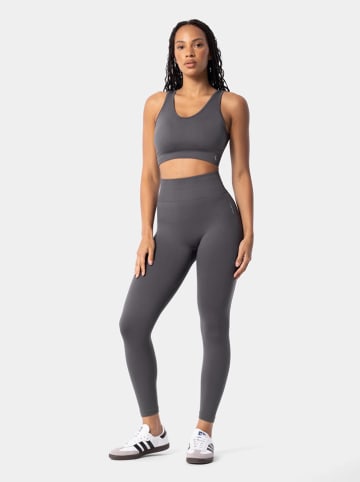 Carpatree Legginsy sportowe "Simply" w kolorze antracytowym