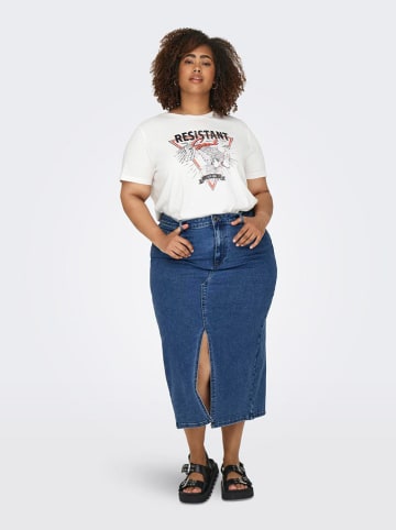 ONLY Carmakoma Jeansrock in Blau