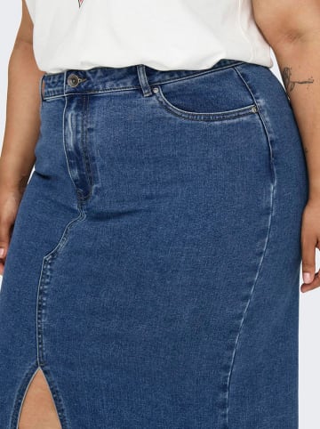 ONLY Carmakoma Jeansrock in Blau