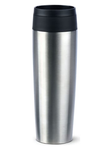 Emsa Isoleerbeker "Travel Mug Classic" zilverkleurig/zwart - 500 ml