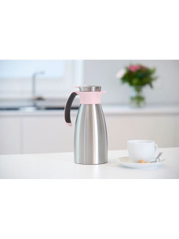Emsa Isolierkanne "Soft Grip" in Silber/ Rosa - 1 l