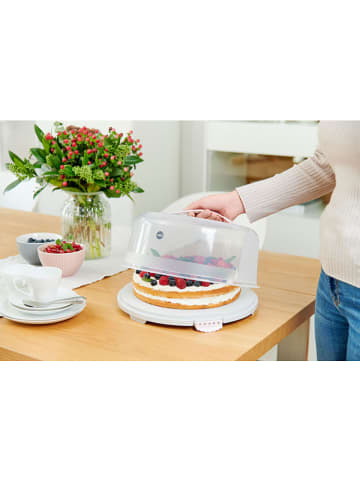 Emsa Kuchenaufbewahrungsbox "Prep & Bake" in Grau/ Rosa - Ø 34 cm