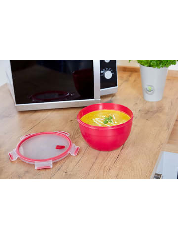Emsa Mikrowellendose "Clip & Micro" in Rot - 2,6 l