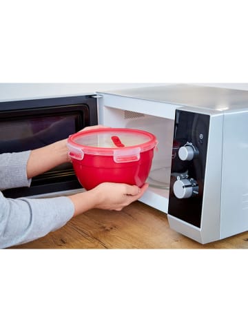 Emsa Mikrowellendose "Clip & Micro" in Rot - 2,6 l