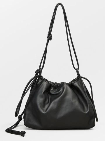 Becksöndergaard Leder-Schultertasche "Giana" in Schwarz - (B)30 x (H)24 cm