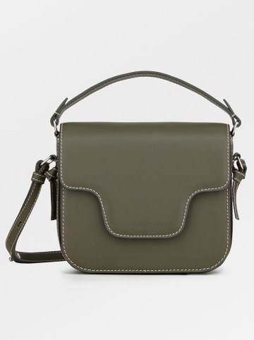 Becksöndergaard Leder-Umhängetasche "Glossy Iris" in Khaki - (B)20 x (H)16 cm